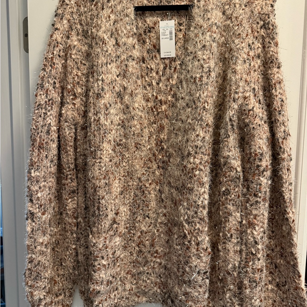 NWT New Maurices Sweater Plush Knit XXL